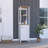 Linen Cabinet Jannes, Two Open Shelves, Single Door, Light Oak / White Finish-1184956310