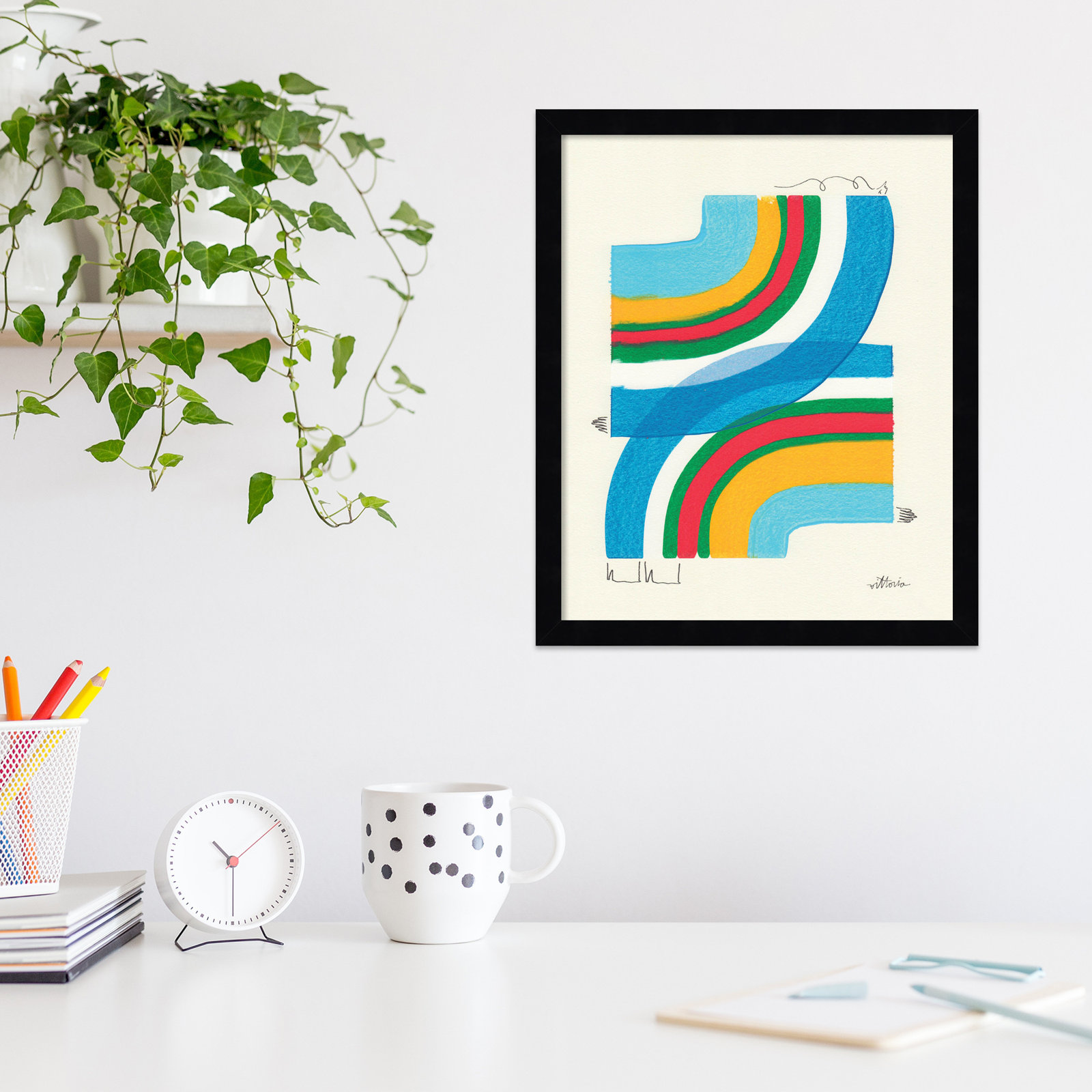 Olav "A Plan for Myself" Print, Black, 17" H x 14" W x 1" D