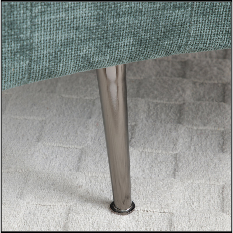 Fauteuil demi-tonneau surdimensionné avec repose-pieds, fauteuil rond avec repose-pieds, très grand ensemble de chaises de salon, vert