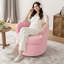 Fauteuil pivotant moderne à 360° en forme de tonneau, fauteuil d'appoint bouclé pour petits espaces-130830825