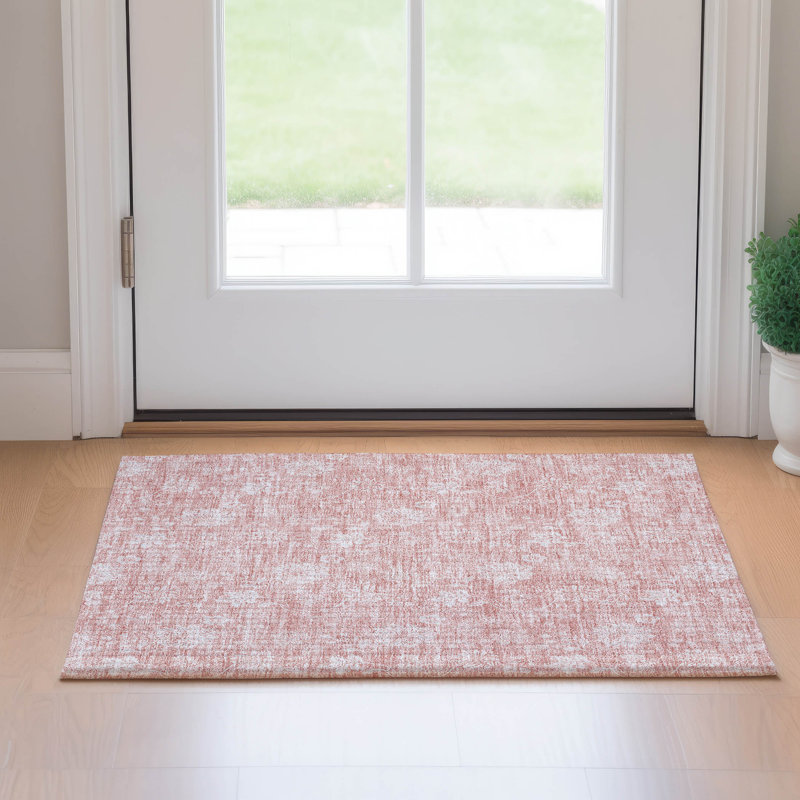 Premium Machine Washable Prisco Pink Rug, Rectangle 1'8" x 2'6"