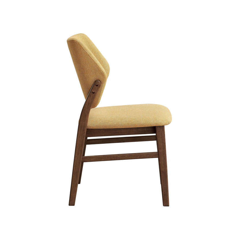 Ensemble de 2 chaises d'appoint en tissu Sarha, Jaune