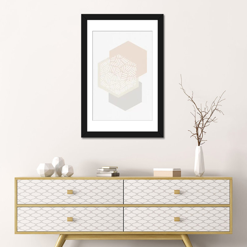 «Minimalist Geometric I» par Orara Studio - Impression sur toile tendue sur toile tendue avec châssis, Blanc