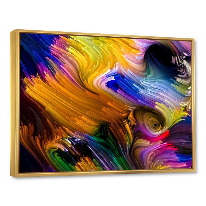 «Living Liquide Art VII», reproduction sur toile encadrée, H 8 po x l 12 po x P 1 po, Cadre flottant doré