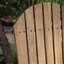 Tabourets de bar d'extérieur en bois d'acacia Adirondack, ensemble de 2, teint naturel