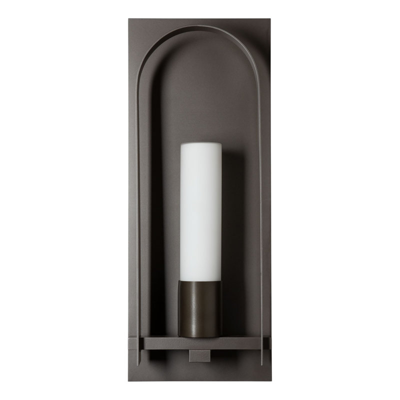 Triomphe Aluminum Wall Light, Coastal Dark Smoke, 27.2" H x 10.7" W x 5.2" D, Opal