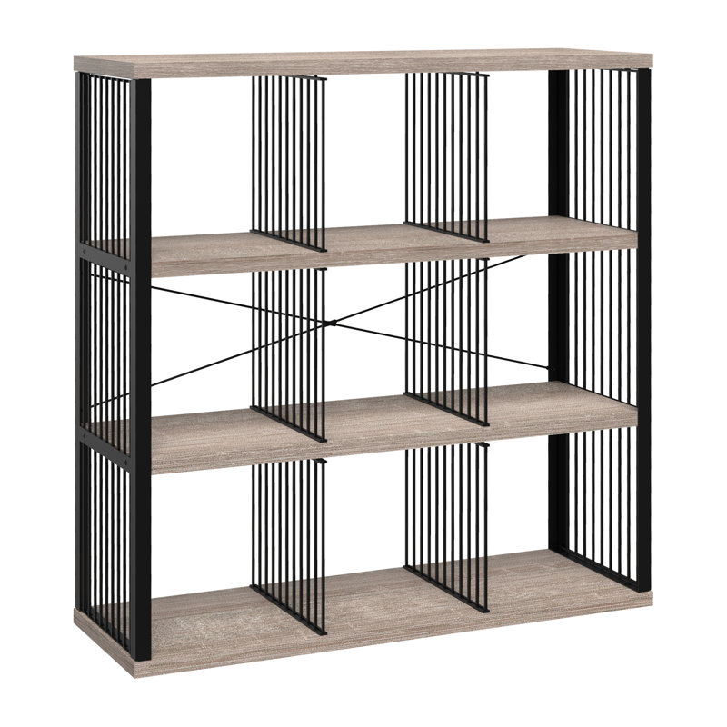 Bibliothèque à 45 cubes H 45,24 po x l 44,29 po, Gris patiné