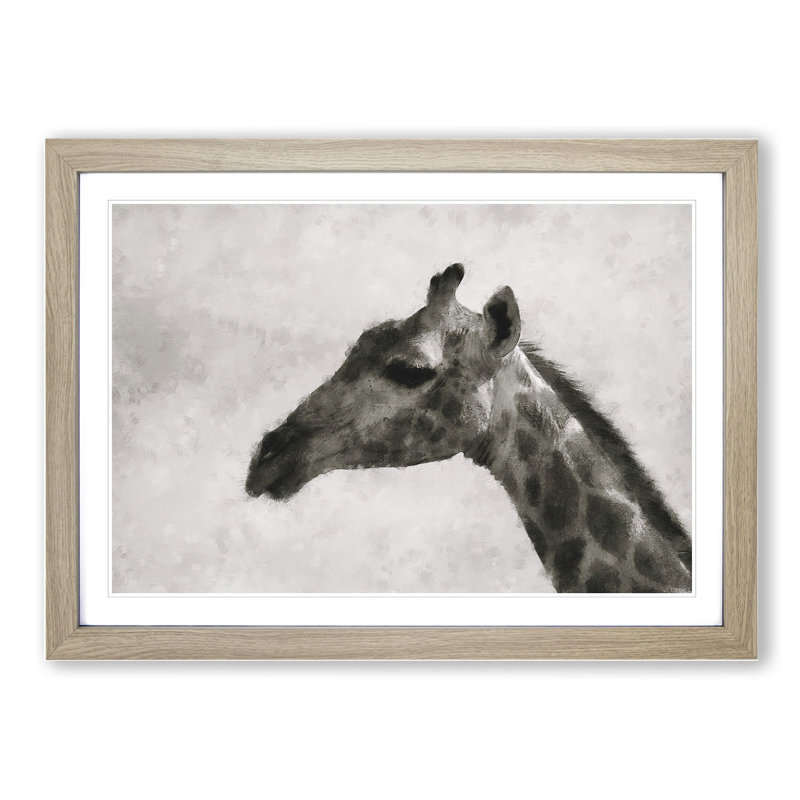 Giraffe Vol.4 - Framed Print, Oak Framed, 36cm H x 48cm W x 2cm D