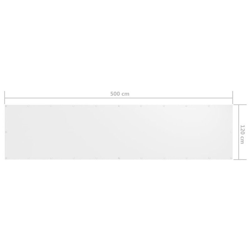 Flavin 1.2m x 5m Rectangular Shade Sail, White