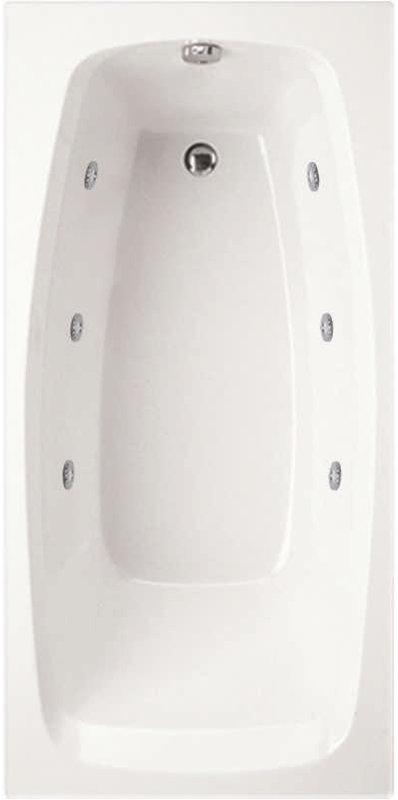 Solitude 60'' L Whirlpool Bathtub, White, Satin Brass