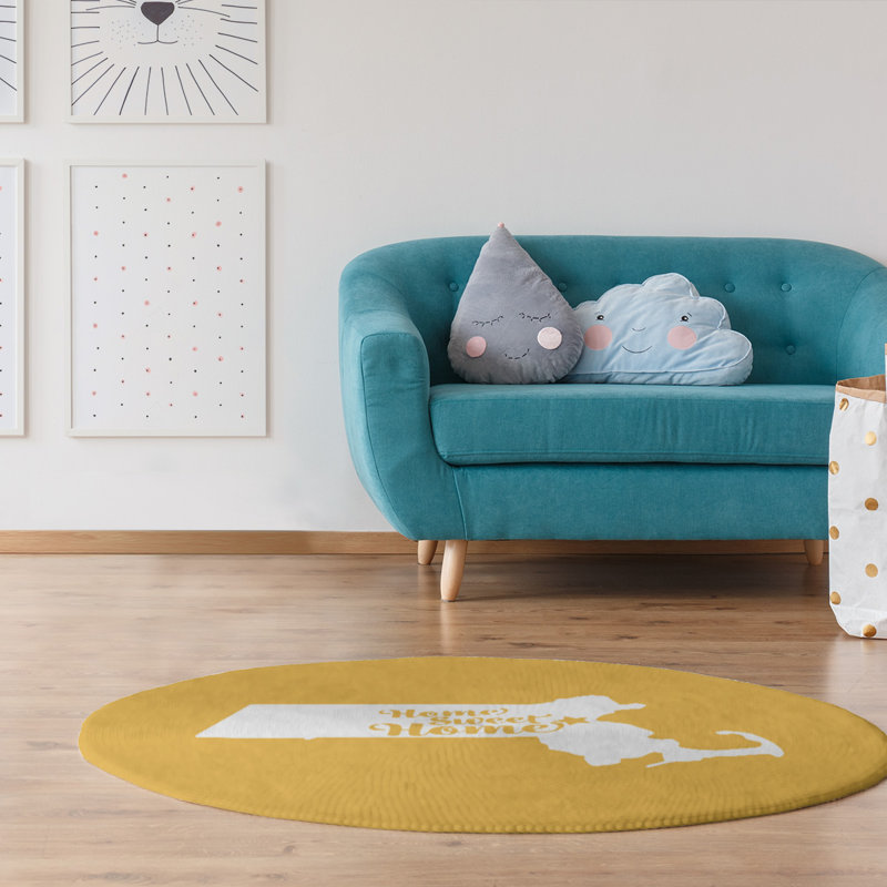 Chenille Indoor Rug, Round 5'