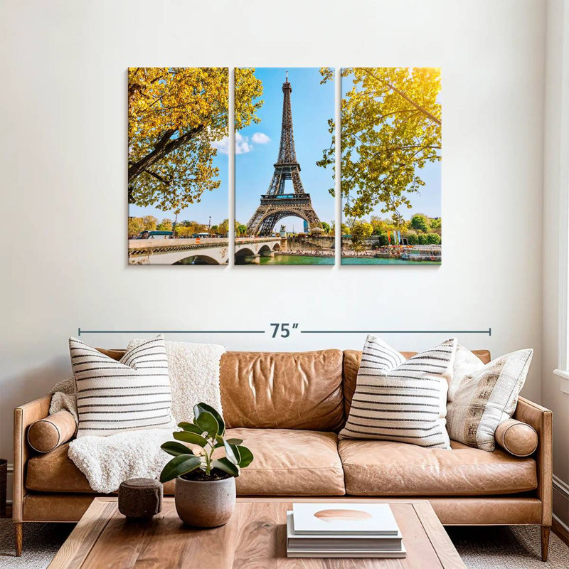 Nicci Paris Tour Eiffel au printemps, H 36 po x l 57 po