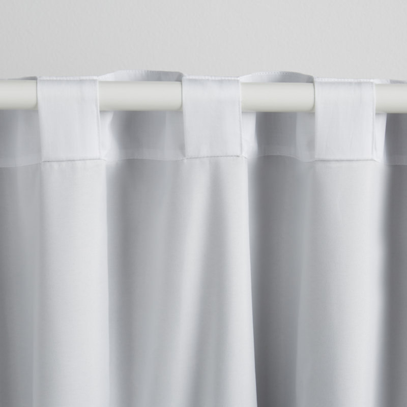 Lauren Ralph Lauren Tyler 100% Blackout Cotton Blend with Lining Back Tab/Rod Pocket Curtain Panel, White, 50" W x 96" L