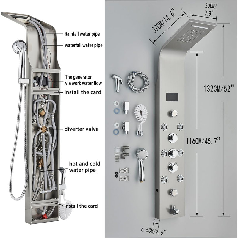 52 Panneau de douche avec