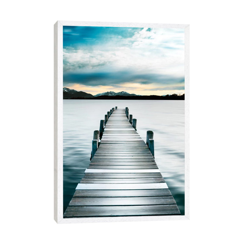 Jetty by Danita Delimont - Floater Frame Print on Canvas, 152.5 cm H x 101.5 cm W, White Framed