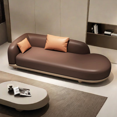 Chaise longue intérieure confortable: Chaise longue rembourrée avec cadre en bois massif