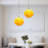 Medieval  Sunset Orange Glass Pendant Light With Light Sources