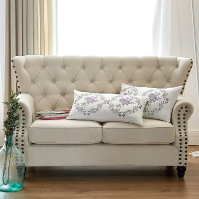 Floral Rectangular Lumbar Pillow Cover