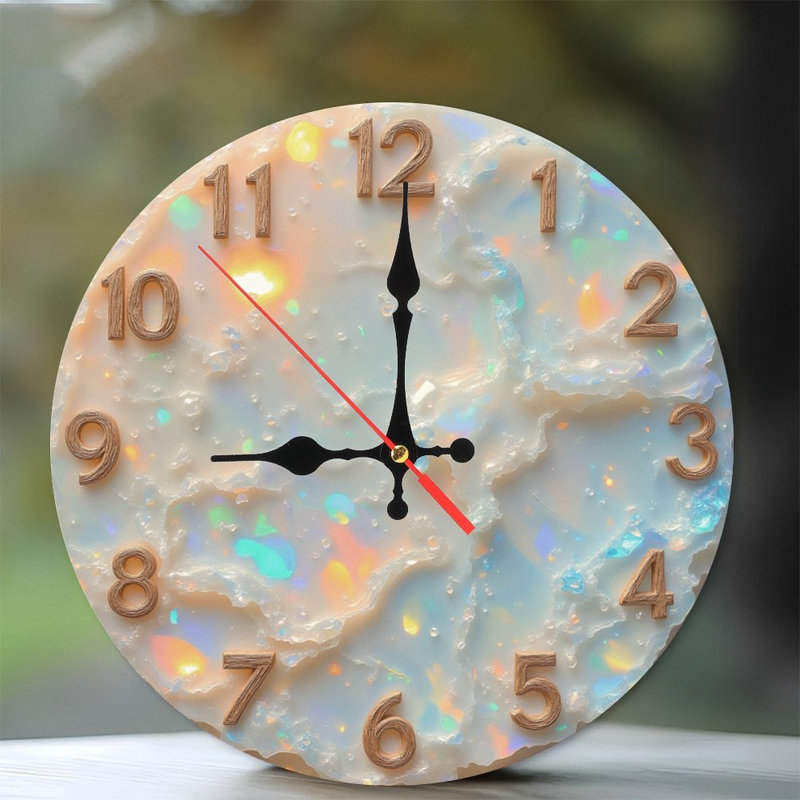 Horloge opale avec chiffres