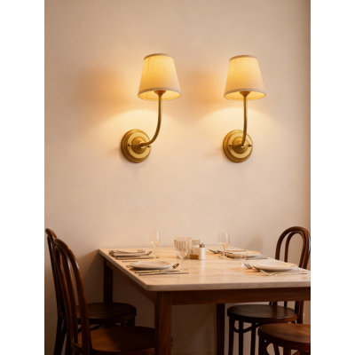 Ensemble de 2 appliques murales sans fil avec pile rechargeable USB, lumières DEL à changement de couleur, télécommande et abat-jour en tissu pour la décoration intérieure