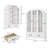 67" Tall Arched Bookcase With Glass Doors, 4-Tier Display Cabinet With Adjustable Shelves, White