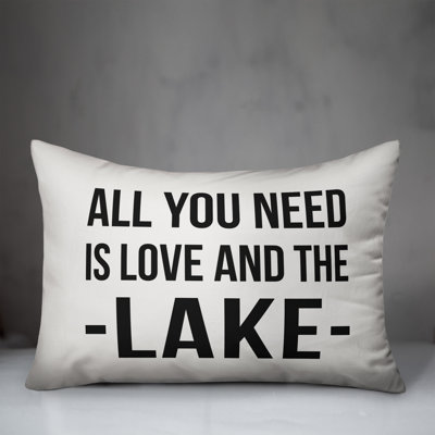 Textual Outdoor Throw Pillow