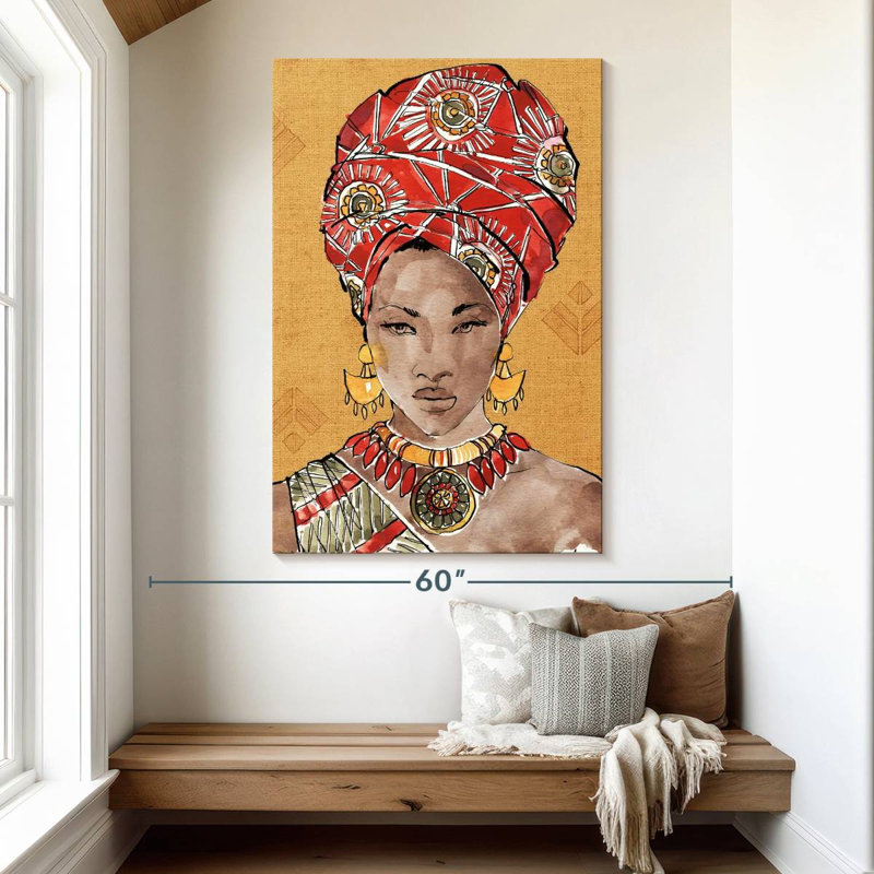 Leisha flair africain IV chaud, H 51 po x l 34 po