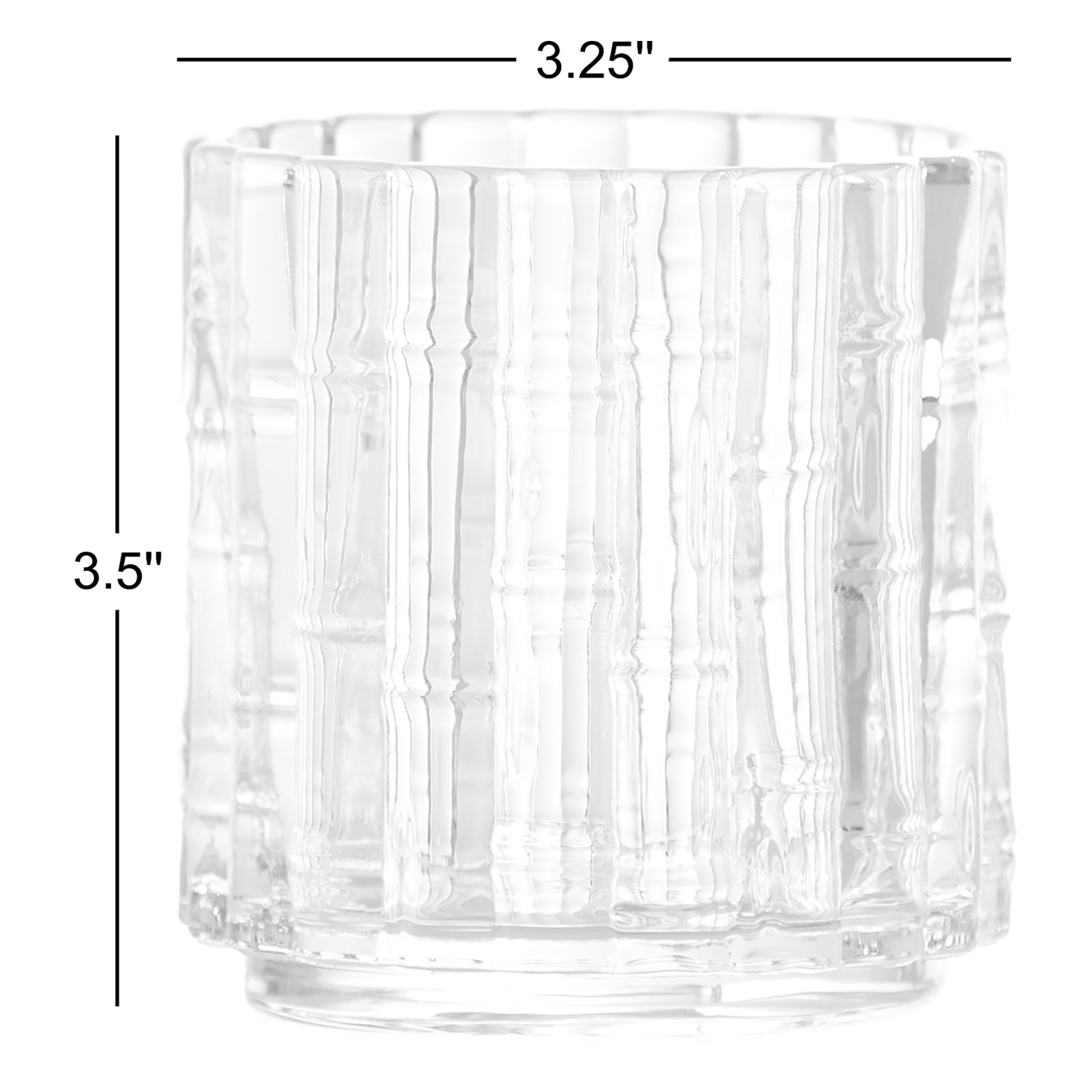 Mahalo Ribbed Double Old Fashioned Glass