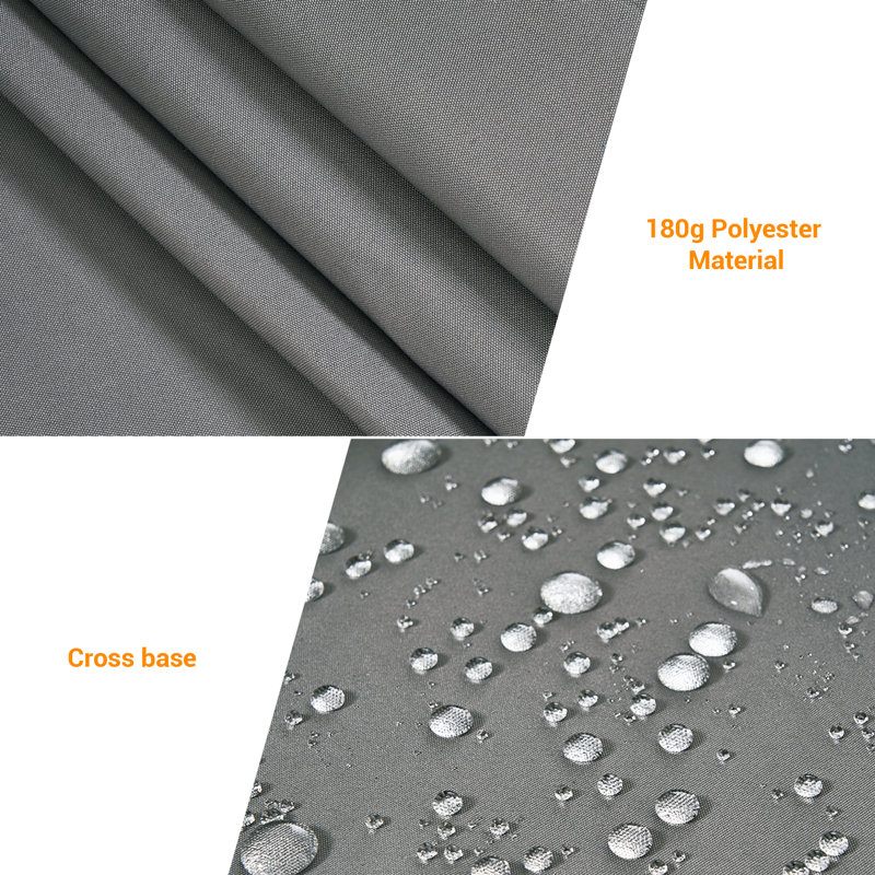 Parasol de marché extérieur 9 pi avec bouton-poussoir inclinable Dailan, Gris