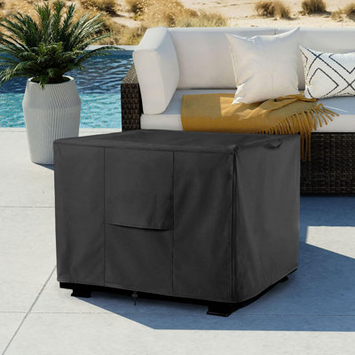 Patio Sqaure Fire Pit Cover, Outdoor Waterproof UV-Resistant Dustproof Firepit Cover by Arlmont & Co.