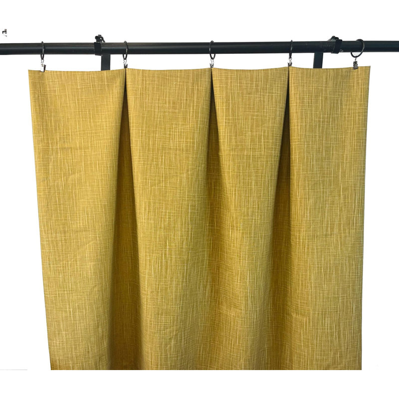 Rideaux en coton jaune moutarde, L 25 po x L 84 po