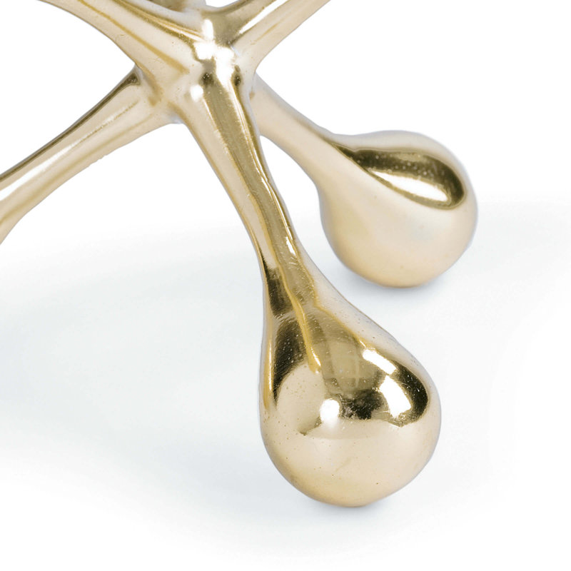 Modern Jack, 4" H x 5" W x 5" D, Gold