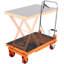 Table élévatrice hydraulique, capacité de levage de 330 lb, hauteur de levage de 28,5 po, table élévatrice à ciseaux simple manuelle avec 4 roues et coussin antidérapant