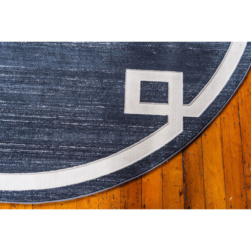 Heights Abstract Indoor Rug, Round 8'