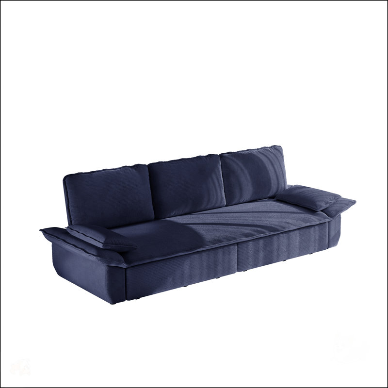 Canapé-lit gigogne de 94,5 pouces pour très grand lit, canapé-lit convertible 3 en 1, conception en velours côtelé multifonctionnel pour plus de confort et de polyvalence