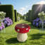 Tabouret de champignon peint à la main et décoration