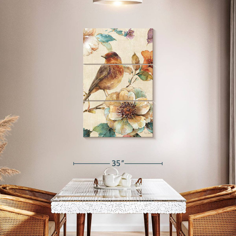 Brampt Spiced Nature II Linen Leaf, 45" H x 28" W