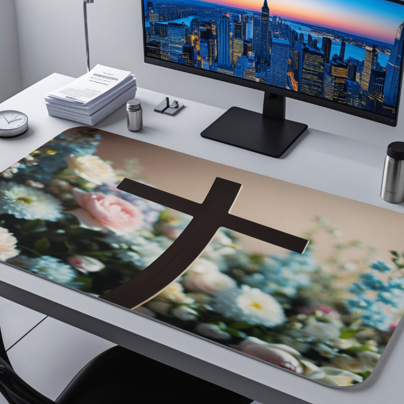 Polyester Desk Pad, 31.5x15.5