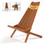 Chaise Adirondack pliante en bois Jahvion Eucalyptus, résistante aux intempéries, sans assemblage-93547651