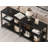 70.9" 3-Tier Industrial Console Table with X-Back