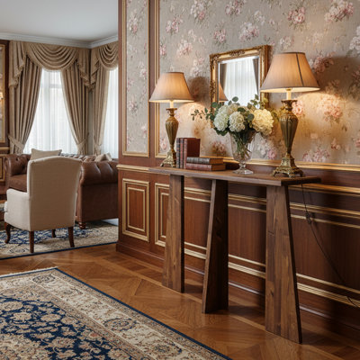 39.4" Solid Wood Console