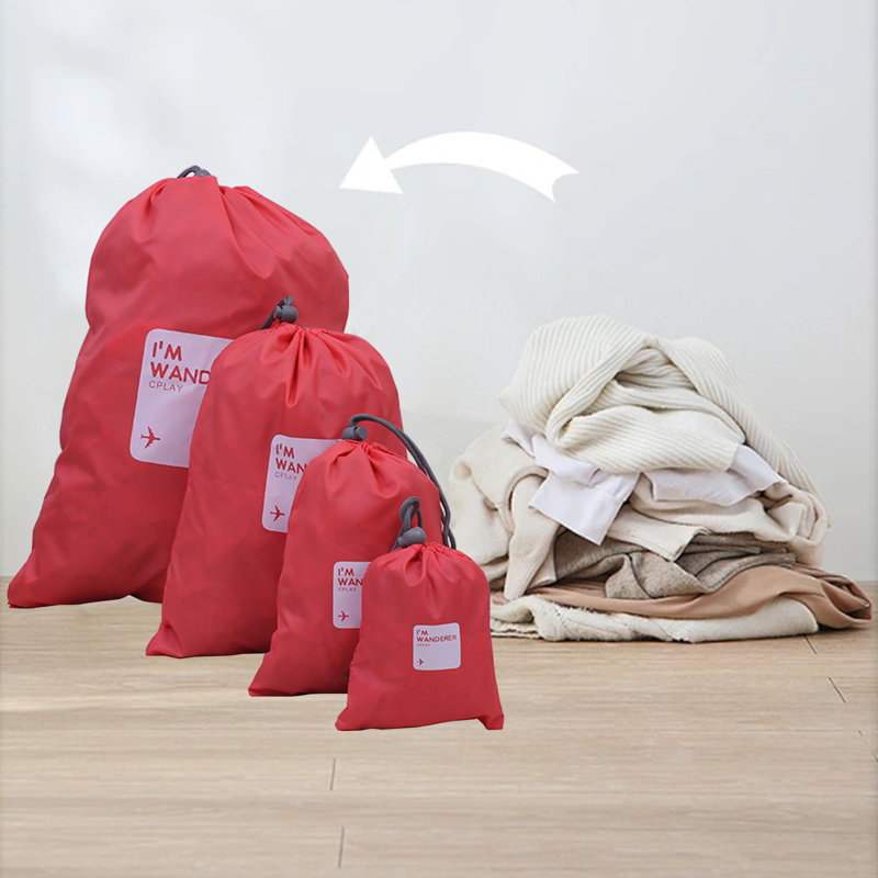 Ensemble de sacs à cordon de voyage - 4 articles parfaits pour organiser les bagages et les raisons d'emballage