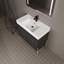Meuble-lavabo autoportant avec lavabo en résine