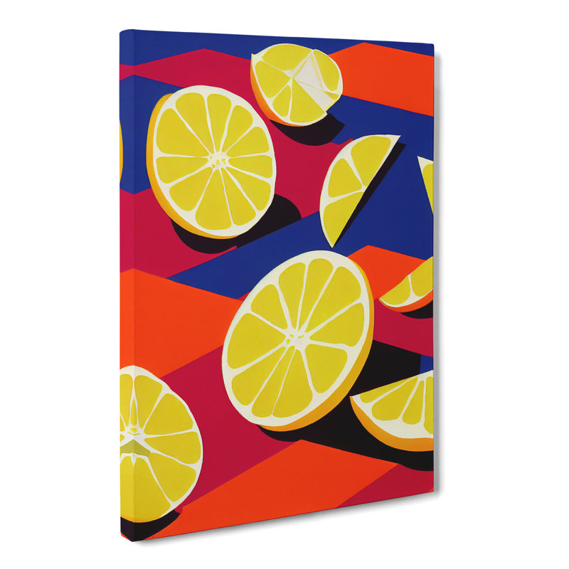 Lemon Fruit Pop - Wrapped Canvas Print, 50cm H x 35cm W x 3cm D