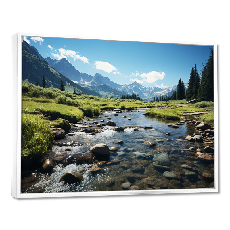 «USA Rocky Mountain National Park River I», reproduction d'art sur toile encadrée, H 34 po x l 44 po x P 1,5 po