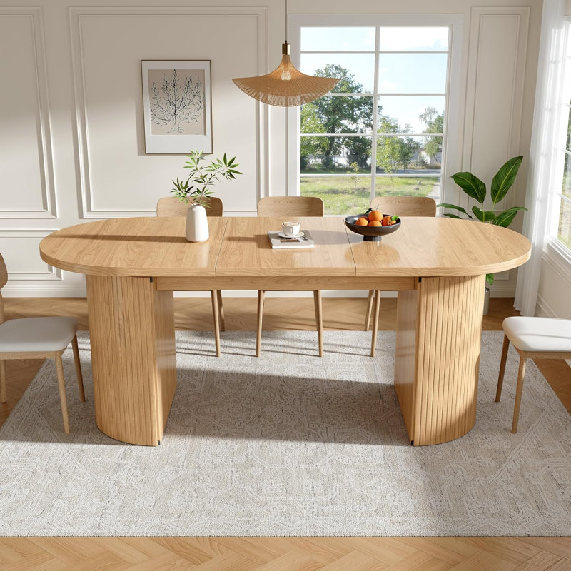 160 cm Dining Table, Natural Wood