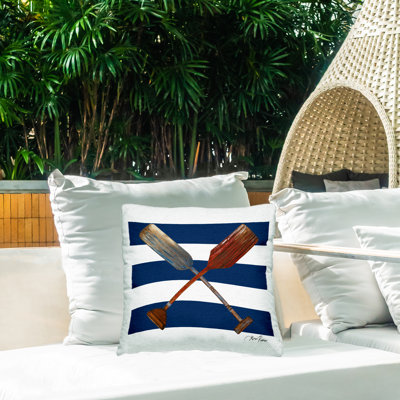 Coussin d'extérieur Nautical Crossed Oars