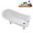58" Streamlin Clawfoot Tub,Tray,Drain, Clawfeet-101628928-102219862
