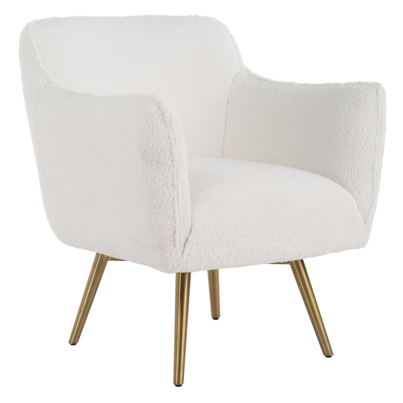 Mercer41 Helgard White Swivel Chair