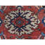 Tapis unique noué à la main style Mahal des années 1910 de 10 pi 10 po x 13 pi 8 po rouge Debborah